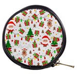 Santa and Rudolph pattern Mini Makeup Bags Front