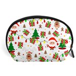 Santa and Rudolph pattern Accessory Pouches (Large)  Front