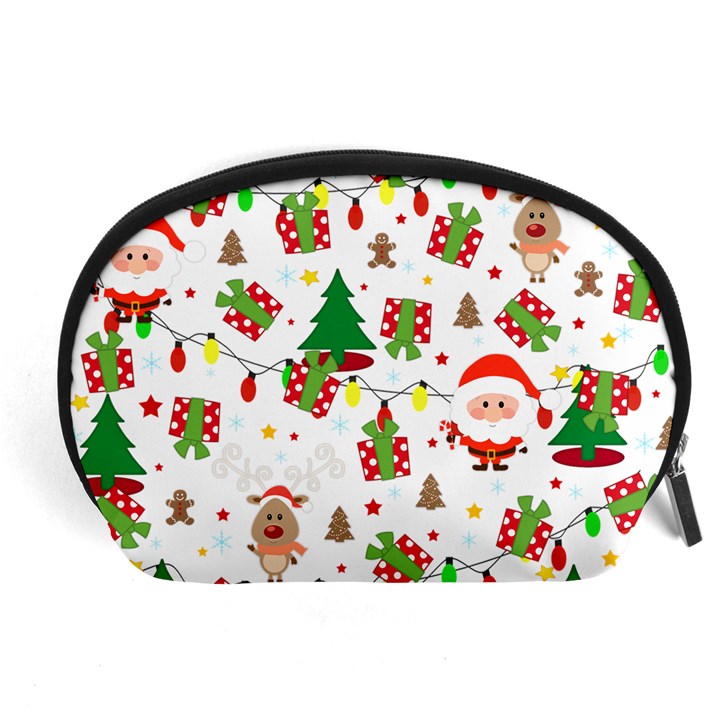 Santa and Rudolph pattern Accessory Pouches (Large) 