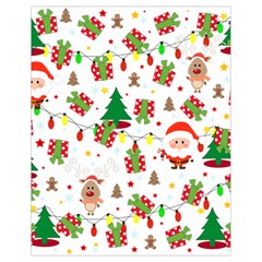 Santa And Rudolph Pattern Drawstring Bag (small) by Valentinaart