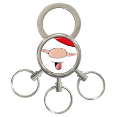 Santa  3-ring Key Chains by Valentinaart