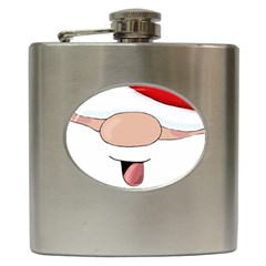 Santa  Hip Flask (6 Oz) by Valentinaart