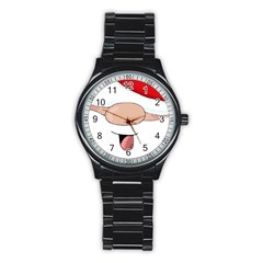 Santa  Stainless Steel Round Watch by Valentinaart