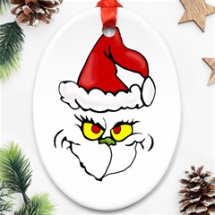 Grinch Oval Ornament (two Sides) by Valentinaart