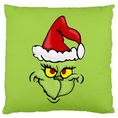 Grinch Large Flano Cushion Case (two Sides) by Valentinaart