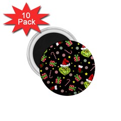 Grinch Pattern 1 75  Magnets (10 Pack)  by Valentinaart