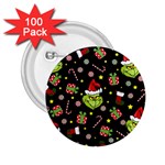 Grinch pattern 2.25  Buttons (100 pack)  Front