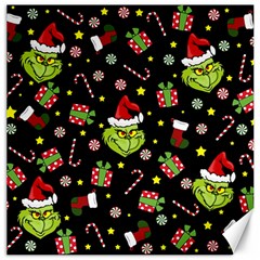 Grinch Pattern Canvas 20  X 20   by Valentinaart