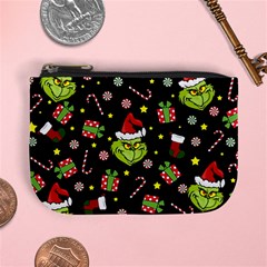 Grinch Pattern Mini Coin Purses by Valentinaart