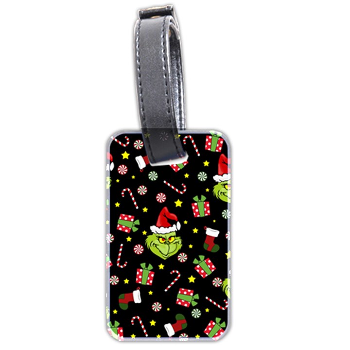 Grinch pattern Luggage Tags (Two Sides)