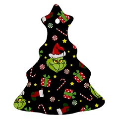 Grinch Pattern Christmas Tree Ornament (two Sides) by Valentinaart