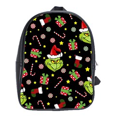 Grinch Pattern School Bag (xl)