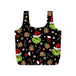 Grinch pattern Full Print Recycle Bags (S)  Front