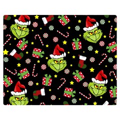 Grinch Pattern Double Sided Flano Blanket (medium)  by Valentinaart