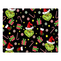 Grinch Pattern Double Sided Flano Blanket (large)  by Valentinaart