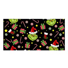 Grinch Pattern Satin Shawl by Valentinaart