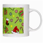 Grinch pattern White Mugs Right