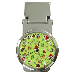 Grinch Pattern Money Clip Watches by Valentinaart