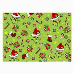 Grinch Pattern Large Glasses Cloth (2-side) by Valentinaart