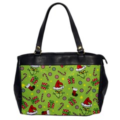 Grinch Pattern Office Handbags by Valentinaart