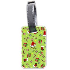 Grinch Pattern Luggage Tags (two Sides) by Valentinaart