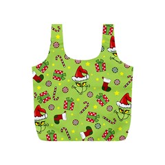 Grinch Pattern Full Print Recycle Bags (s)  by Valentinaart