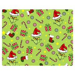 Grinch Pattern Double Sided Flano Blanket (medium)  by Valentinaart