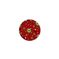 Grinch Pattern 1  Mini Buttons by Valentinaart