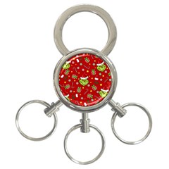 Grinch Pattern 3-ring Key Chains by Valentinaart