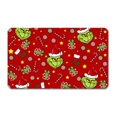 Grinch Pattern Magnet (rectangular) by Valentinaart