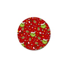 Grinch Pattern Golf Ball Marker by Valentinaart