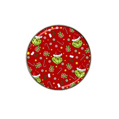 Grinch Pattern Hat Clip Ball Marker (4 Pack) by Valentinaart