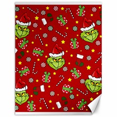 Grinch Pattern Canvas 12  X 16   by Valentinaart