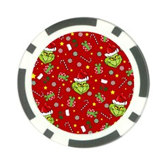 Grinch Pattern Poker Chip Card Guard by Valentinaart