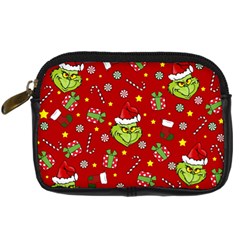 Grinch Pattern Digital Camera Cases by Valentinaart