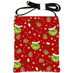 Grinch pattern Shoulder Sling Bags Front