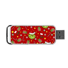 Grinch Pattern Portable Usb Flash (two Sides) by Valentinaart