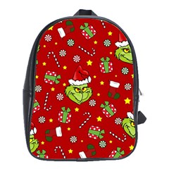 Grinch Pattern School Bag (xl)