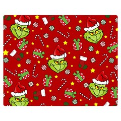 Grinch Pattern Double Sided Flano Blanket (medium)  by Valentinaart