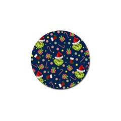 Grinch Pattern Golf Ball Marker by Valentinaart