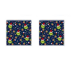 Grinch Pattern Cufflinks (square) by Valentinaart