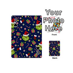 Grinch Pattern Playing Cards 54 (mini)  by Valentinaart