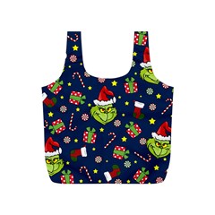 Grinch Pattern Full Print Recycle Bags (s)  by Valentinaart