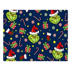 Grinch Pattern Double Sided Flano Blanket (large)  by Valentinaart