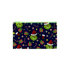 Grinch Pattern Cosmetic Bag (xs) by Valentinaart