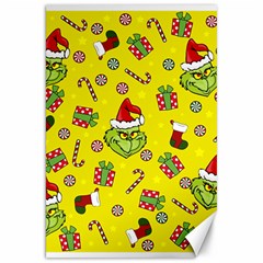 Grinch Pattern Canvas 20  X 30   by Valentinaart