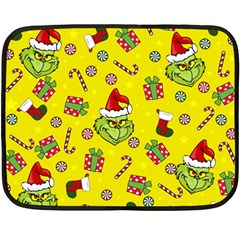 Grinch Pattern Double Sided Fleece Blanket (mini)  by Valentinaart