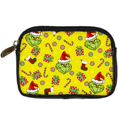 Grinch Pattern Digital Camera Cases by Valentinaart