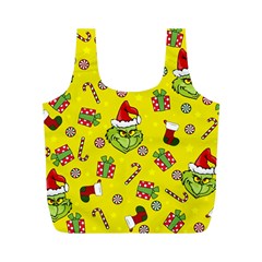 Grinch Pattern Full Print Recycle Bags (m)  by Valentinaart