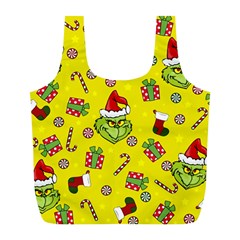 Grinch Pattern Full Print Recycle Bags (l)  by Valentinaart